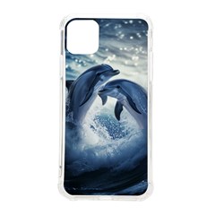 Dolphins Sea Ocean Water Iphone 11 Pro Max 6 5 Inch Tpu Uv Print Case by Cemarart