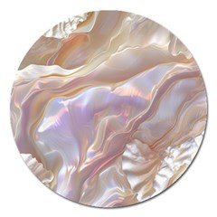 Silk Waves Abstract Magnet 5  (round)