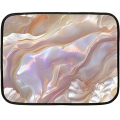 Silk Waves Abstract Two Sides Fleece Blanket (mini) by Cemarart