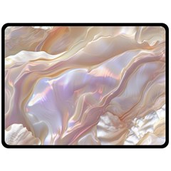 Silk Waves Abstract Two Sides Fleece Blanket (large)