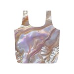 Silk Waves Abstract Full Print Recycle Bag (S) Front