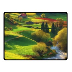 Countryside Landscape Nature Fleece Blanket (small)