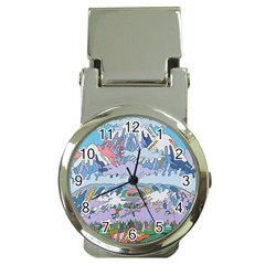 Art Psychedelic Mountain Money Clip Watches