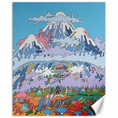 Art Psychedelic Mountain Canvas 16  X 20 