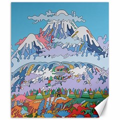 Art Psychedelic Mountain Canvas 20  X 24 