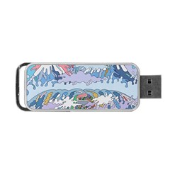 Art Psychedelic Mountain Portable Usb Flash (two Sides)