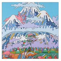 Art Psychedelic Mountain Square Satin Scarf (36  X 36 )