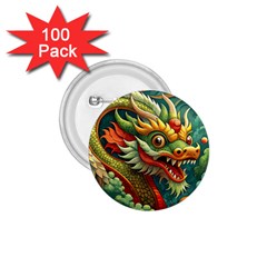 Chinese New Year ¨c Year Of The Dragon 1 75  Buttons (100 Pack)  by Valentinaart