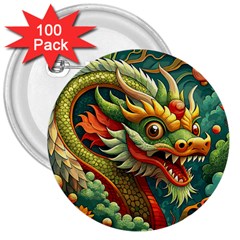 Chinese New Year ¨c Year Of The Dragon 3  Buttons (100 Pack)  by Valentinaart