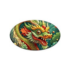 Chinese New Year ¨c Year Of The Dragon Sticker Oval (100 Pack)