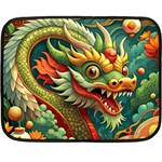 Chinese New Year – Year of the Dragon Two Sides Fleece Blanket (Mini) 35 x27  Blanket Back