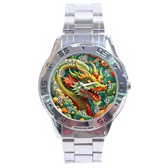 Chinese New Year ¨c Year Of The Dragon Stainless Steel Analogue Watch