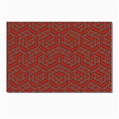 Hexagon Motif Geometric Tribal Style Pattern Postcards 5  x 7  (Pkg of 10)