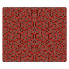 Hexagon Motif Geometric Tribal Style Pattern Two Sides Premium Plush Fleece Blanket (small) by dflcprintsclothing