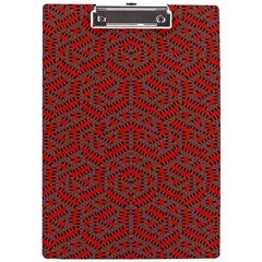 Hexagon Motif Geometric Tribal Style Pattern A4 Acrylic Clipboard