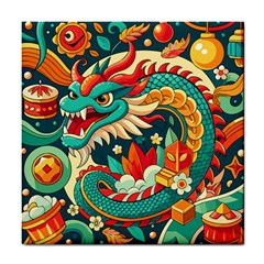 Chinese New Year ¨c Year Of The Dragon Tile Coaster by Valentinaart