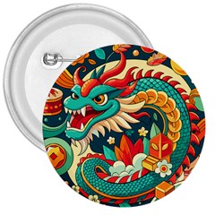 Chinese New Year ¨c Year Of The Dragon 3  Buttons by Valentinaart