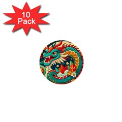 Chinese New Year ¨c Year Of The Dragon 1  Mini Buttons (10 Pack)  by Valentinaart