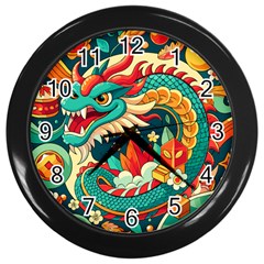 Chinese New Year ¨c Year Of The Dragon Wall Clock (black)