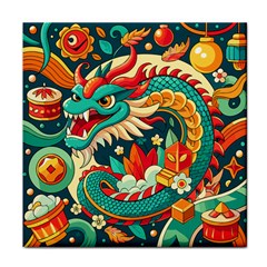 Chinese New Year ¨c Year Of The Dragon Face Towel by Valentinaart