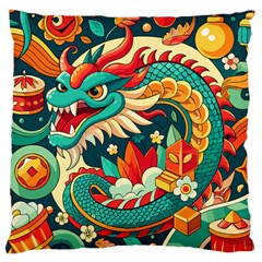 Chinese New Year ¨c Year Of The Dragon Large Cushion Case (two Sides)