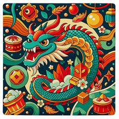 Chinese New Year ¨c Year Of The Dragon Uv Print Square Tile Coaster 