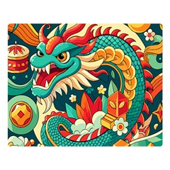 Chinese New Year ¨c Year Of The Dragon Premium Plush Fleece Blanket (large)