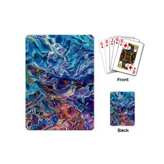 Kaleidoscopic Currents Playing Cards Single Design (mini) by kaleidomarblingart