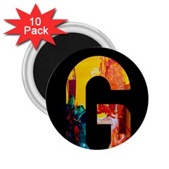 Abstract, Dark Background, Black, Typography,g 2.25  Magnets (10 pack) 