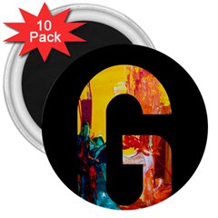 Abstract, Dark Background, Black, Typography,g 3  Magnets (10 Pack) 