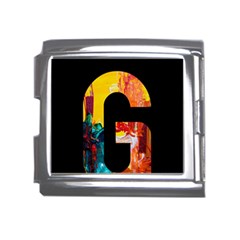 Abstract, Dark Background, Black, Typography,g Mega Link Italian Charm (18mm)