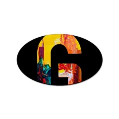 Abstract, Dark Background, Black, Typography,g Sticker (oval)