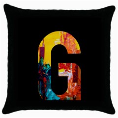 Abstract, Dark Background, Black, Typography,g Throw Pillow Case (black)