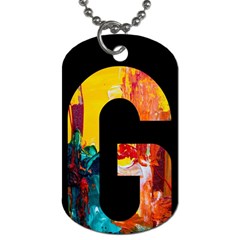 Abstract, Dark Background, Black, Typography,g Dog Tag (one Side) by nateshop