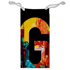 Abstract, Dark Background, Black, Typography,g Jewelry Bag by nateshop