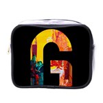 Abstract, Dark Background, Black, Typography,g Mini Toiletries Bag (One Side) Front