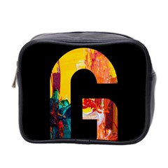 Abstract, Dark Background, Black, Typography,g Mini Toiletries Bag (two Sides)