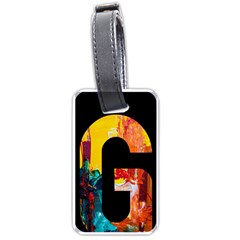 Abstract, Dark Background, Black, Typography,g Luggage Tag (one Side)