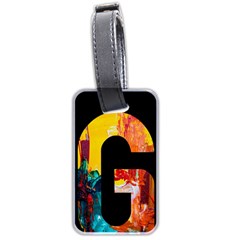 Abstract, Dark Background, Black, Typography,g Luggage Tag (two Sides)