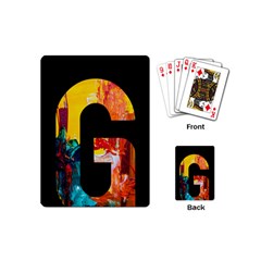 Abstract, Dark Background, Black, Typography,g Playing Cards Single Design (mini)