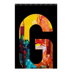 Abstract, Dark Background, Black, Typography,g Shower Curtain 48  X 72  (small) 