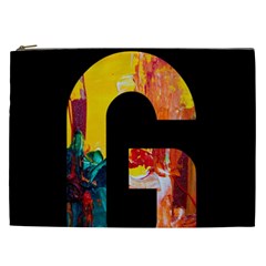 Abstract, Dark Background, Black, Typography,g Cosmetic Bag (xxl)