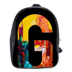 Abstract, Dark Background, Black, Typography,g School Bag (xl)