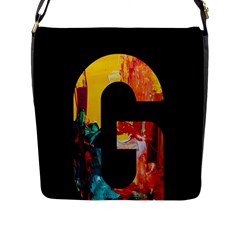 Abstract, Dark Background, Black, Typography,g Flap Closure Messenger Bag (l) by nateshop