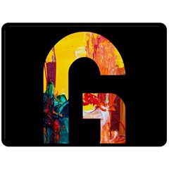 Abstract, Dark Background, Black, Typography,g Two Sides Fleece Blanket (large)