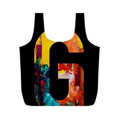 Abstract, Dark Background, Black, Typography,g Full Print Recycle Bag (m)