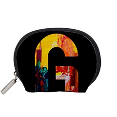 Abstract, Dark Background, Black, Typography,g Accessory Pouch (small)