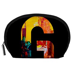 Abstract, Dark Background, Black, Typography,g Accessory Pouch (large)