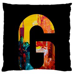 Abstract, Dark Background, Black, Typography,g Standard Premium Plush Fleece Cushion Case (one Side)