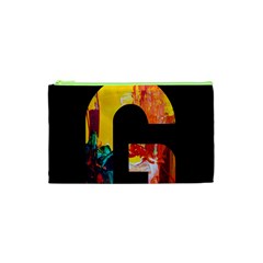Abstract, Dark Background, Black, Typography,g Cosmetic Bag (xs)